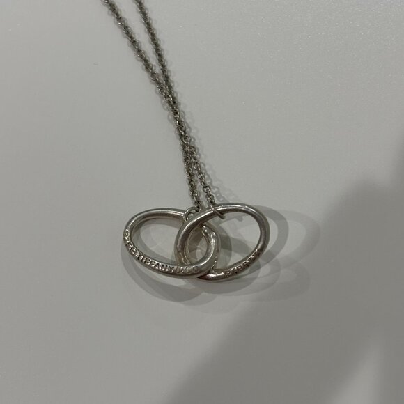 Vintage Tiffany & Co Double Loop Silver Necklace - Picture 3 of 3